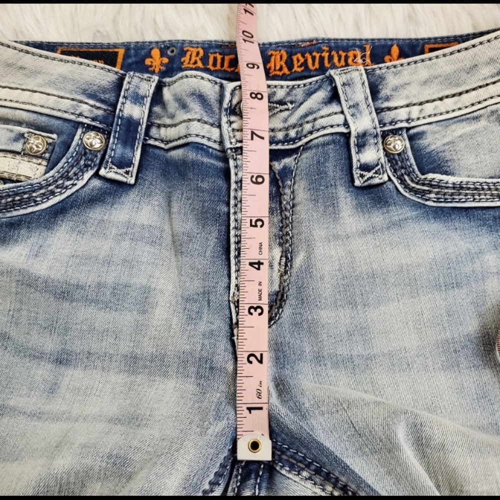 NWT Rock Revival Acid Blue Bootcut Jeans Size 25 - Picture 7 of 16